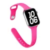 Pulseira de Silicone para Relógio Compatível com Apple iWatch Fivela Invertida S11 Cintura Fina Clássico S10 Modelo Fino 987 Cor Sólida