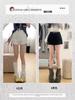 Shorts de Mezclilla Negros para Mujer en Verano, Chicas Sexy Hot Usan Súper Shorts Rizados, Look Adelgazante, Pantalones Rectos de Cintura Alta
