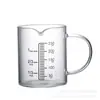 Taza medidora de vidrio resistente al calor con escala utensilio de cocina gran capacidad vaso de precipitados para agua con tapa con asa taza de vidrio de borosilicato alto