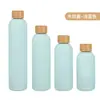 Botella Pequeña de Boca Estrecha Estilo Americano de Acero Inoxidable 304 Transfronteriza con Alto Atractivo Estético, Taza Térmica con Pintura de Goma, Botella de Agua Deportiva Portátil para Exteriores