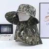 Sombrero de Pescador, Sombrero de Sol de Verano, Sombrero de Senderismo para Exteriores para Hombre, Sombrero de Pesca, Sombrero Todo en Uno con Protección Facial y para el Cuello, Sombrero de Sol de Ala Ancha