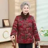 Ropa de Algodón para Abuela Ropa de Invierno Ropa Gruesa con Felpa para Personas de Mediana Edad y Mayores Chaqueta de Algodón Cálida para Mujer Ropa de Mamá Ropa de Algodón Cálida Traje Tang para Señora Mayor Chaqueta de Algodón
