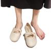 Mary Jane de boca baja, cómodas y combinables, zapatos de mujer de primavera, nuevos, suaves, de una sola capa, planos con falda, zapatos tipo frijol.