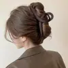 Pinza para el Pelo de Flor para Cabello Grueso en la Parte Trasera de la Cabeza, Pinza para el Pelo de Lazo Linda y Sencilla, Tamaño Grande para Mujeres, Popular Pinza de Tiburón de Acrílico