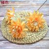 Flor artificial 3 cabeças crisântemo garra grande material flor de casamento decoração arranjo floral guia de caminho salão de casamento dália flor falsa dragão de fogo grande