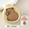 Peine de Cojín de Aire de Conejillo de Indias Lindo de Dibujos Animados Espejo Mini Integrado Peine de Belleza Plegable para Niña Peine de Masaje Plegable para Viaje