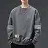 Sudadera de Cuello Redondo para Hombre, Marca de Moda Otoñal, Versátil Estampada Holgada de Manga Larga Ropa Interior para Hombre y Mujer, Ropa de Pareja, Tops para Estudiantes