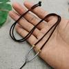 Cordão ajustável elegante com pingente de pescoço concêntrico Jade Ágata Corda de pescoço Jade Marca Jade Pei Corrente de suéter masculina e feminina