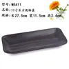 Plato rectangular negro de melamina vajilla japonesa para hot pot plástico esmerilado imitación porcelana plato para platos fríos plato para sushi plato para barbacoa plato plano