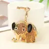 Colgante Llavero Elefante Lindo Incrustado de Diamantes Transfronterizo, Llavero Creativo de Coche de Dibujos Animados, Regalo Souvenir de Viaje
