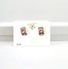 Pendientes Cuadrados Incrustados con Diamantes de Nuevo Estilo, Elegantes, Sencillos, Personalizados, Pendientes de Moda, Lujo Ligero, Pendientes de Alta Gama para Mujer al por Mayor