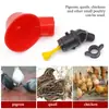 Bebedouro de Frango Transfronteiriço Automático para Frangos, Patos e Gansos Vermelho Tigela de Beber para Aves Bebedouro de Frango