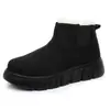 Nuevos Zapatos de Invierno para Mujer, Envío Directo de Una Pieza, Forrados de Felpa, Puntera Redonda, Botas de Algodón Antideslizantes, Cómodas y Versátiles, Botas de Nieve de Suela Gruesa para Mujer