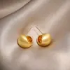 Pendientes de Aro Geométricos Cepillados en Forma de C con Sentido de Diseño, Estilo Metálico, Pendientes de Personalidad de Moda y Únicos, Pendientes de Aguja de Plata S925 al por Mayor