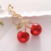 Llavero con colgante de cereza brillante con explosiones transfronterizas europeas y americanas, bolso con cereza, regalo de San Valentín