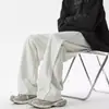 Cinza mesclado Calça Casual Japonesa com Cordão para Jovens Masculina Primavera e Outono cityboy Simples Versátil Calça Esportiva