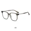 Gafas de montura redonda estilo coreano anti-luz azul, aptas para lentes de prescripción, con un aspecto de alta gama, un esencial de belleza natural, versátiles gafas planas de acetato TR