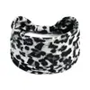 Diadema con Estampado de Leopardo, Cebra y Serpiente Europea y Americana Sexy para Mujer Diadema Elástica Nudo Diadema Deportiva