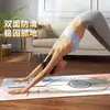 Tapete de Fitness Profissional Resistente ao Desgaste de Borracha PU Transfronteiriço, Tapete Estampado Colorido para Pular Corda, Tapete de Yoga com 80cm de Largura, Antiderrapante