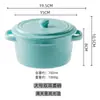 Er Li Bol para Hornear con Tapa, Bol para Postre Binaural, Bol para Sopa, Cerámica, Bol para Huevo al Vapor, Taza, Tapa para Bol de Comida Complementaria para Bebé, Alta Resistencia