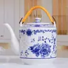 Tetera de Cerámica Gran Capacidad Porcelana Azul y Blanca Hervidor de Agua Fría Hervidor de Agua Fría Grande Tetera de Agua para Té para el Hogar de Verano Antiexplosión