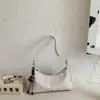 Bolsa feminina transfronteiriça design de nicho bolsa de palha simples cor sólida bolsa de ombro único transversal grande capacidade cesta de legumes bolsa tote