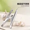 Descascador de alho de aço inoxidável para uso doméstico, ferramenta de descascar de cozinha, protetor de dedo para evitar unhas sujas, ferramenta amassadora de alho