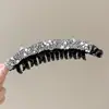 Presilha banana plissada de chifon, presilha vertical, presilha de garra de verão de alta qualidade, presilha para rabo de cavalo na nuca, presilha de cabelo elegante e delicada