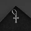 Colgantes de cruz de alta gama con varios diseños, cruces de retrato, cruces de tótem, pendientes de aro, clips para orejas, pendientes unisex