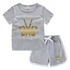 Camiseta de cuello redondo para niños, pantalones cortos, camiseta informal coreana, conjunto de camiseta interior absorbente de sudor, de caramelo, de verano 2023