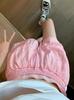 Shorts Casuais Pretos Femininos Verão 2024 Novo Cintura Alta Design Solto Senso de Estilo Calças de Perna Larga Pequenos Homens Cordão Hot Pants