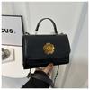 Bolsa Texturizada Feminina Vintage Flor Bolsa de Corrente Ombro Transversal 2024 Nova Grande Capacidade Pequena Quadrada para o Dia a Dia