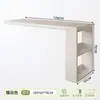 Escritorio de Madera Maciza Mesa de Estudio para Estudiantes en Casa Estantería Integrada Mesa Larga para Sala de Estar Banco de Trabajo Mesa de Computadora Retráctil