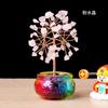 Árvore da Fortuna de Cascalho de Cristal Natural Decoração Cornucópia Abertura Fortuna Decoração de Mesa para Casa Presente Exquisito Atacado