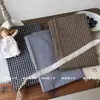 Tela de cuadros vintage de color oscuro estilo coreano hecha de algodón puro, material estampado teñido en hilo para ropa de mujer y niño, accesorios para padres e hijos