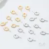 Retención de Color Fuerte Chapado en Oro de 14K Zirconia Portapiedras de Media Perforación Ojo de Oveja Accesorios Joyería de Perlas Pegajosas Hecha a Mano DIY Material