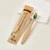 Cepillos de Dientes de Bambú Desechables de Comercio Exterior con Cerdas Suaves y Duras, Cepillos de Dientes de Bambú para Niños, Portátiles Empacados Ecológicos, Transfronterizos, Biodegradables