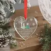 Novos Enfeites de Natal Acrílicos Brancos 2D, Decoração de Presente de Feriado para Árvore de Natal, Itens para Pendurar