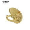 Wt-R549 Anillo Grande de Latón Forma de Caracola Anillo Ajustable Joyería Diaria para Pareja