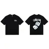 Camiseta de Manga Corta Stus de Alta Calidad Transfronteriza Letra Correcta Pesada Versión Alta Marca de Moda Americana Pareja Hombres y Mujeres