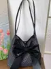 Bolso de Hombro Versátil para el Trabajo con Lunares Estilo Vintage, Gran Capacidad, Encaje de Lazo, para Llevar Debajo del Brazo o al Hombro, Venta al por Mayor