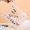 Estojo de Lápis Criativo Fofo de Unicórnio Menina PVC Transparente Estudante Universal Estojo de Lápis Bolsa de Papelaria para Escritório Atacado