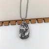 Colar Longo Vintage Cadeado da Longevidade Cabeça de Buda Corrente para Suéter Versátil Cabaceira Cadeado Ruyi Buda da Chama Cruzamento Transfronteiriço Transmissão ao Vivo Colar