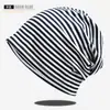 Gorro Delgado de Algodón Puro para Mujer, de una Sola Capa Transpirable, Estilo Coreano de Moda, Rayado, para el Posparto, Maternidad, Cortavientos, Holgado, Versátil