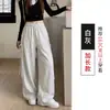 Pantalones deportivos grises de cordón directo de fábrica para mujer, nuevo estilo primavera y otoño 2026, pantalones casuales holgados que estilizan