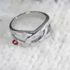 Anillo de Pareja Original con Estrella de Ocho Puntas Incrustada de Circonita con Patrón de Vid Vidriada, Anillo de Boda Sencillo, Regalo de Vacaciones