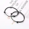 Pulsera de Pareja Amor Llave Pequeña Simple Personalizada Estilo Japonés y Coreano Cuerda de Mano Negra Retro Lori Pulsera de Novia