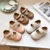 Zapatos de Cuero para Niñas 2025 Primavera Nuevo Estilo Coreano Versátiles Zapatos de Princesa para Niños Antideslizantes Suela Suave para Niña Zapatos Individuales para Bebé