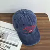 Gorra de Béisbol de Tela Lavada Transfronteriza Moda Bordado de Letras para Hombres y Mujeres Protección Solar Deportiva Sombrero de Calle Sombrero para el Sol