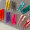Pinzas Básicas para el Cabello Estilo Coreano, Pinzas Laterales, Pinzas de Pato de Colores Dopamina, Versión Estrecha Francesa, Pinzas que No Marcan para Peinar